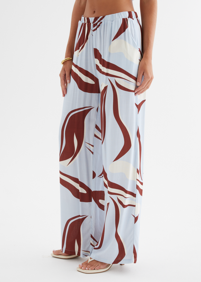 Calia Pants - Blue Abstract