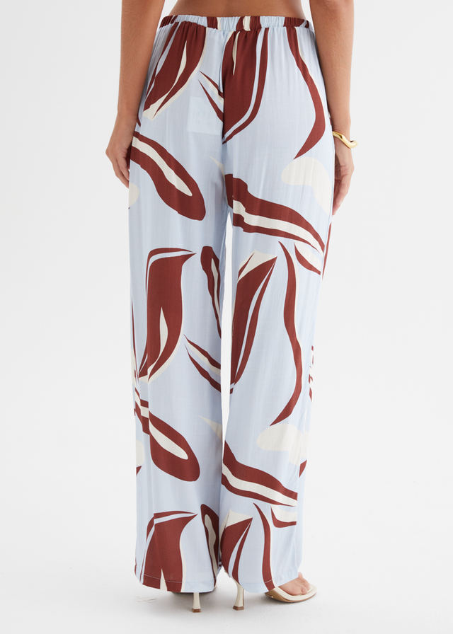 Calia Pants - Blue Abstract