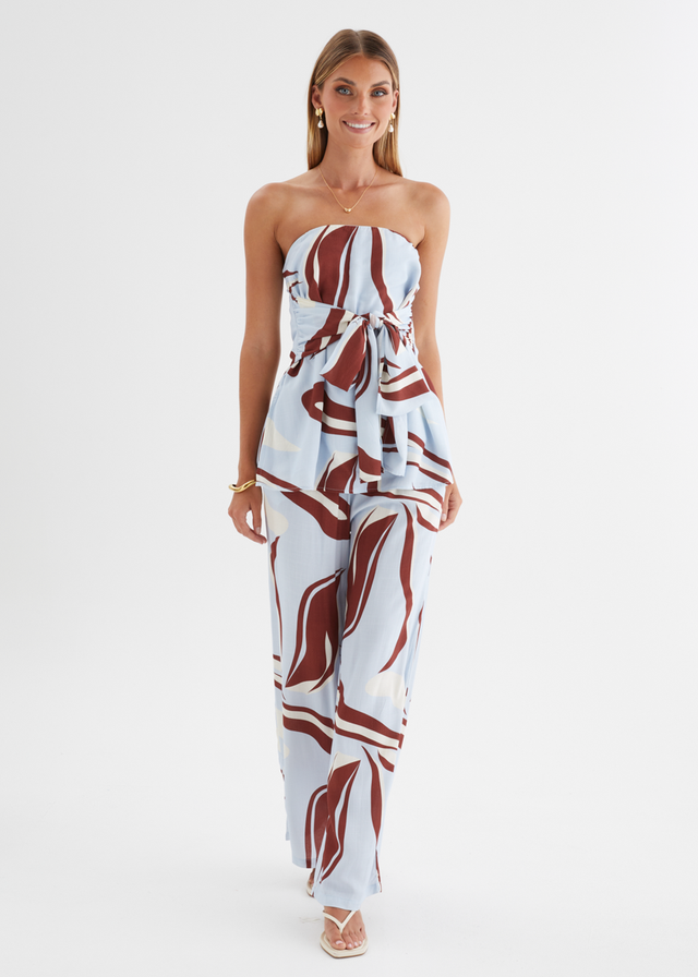 Calia Pants - Blue Abstract