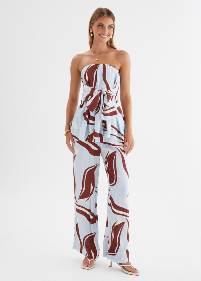 Calia Pants - Blue Abstract