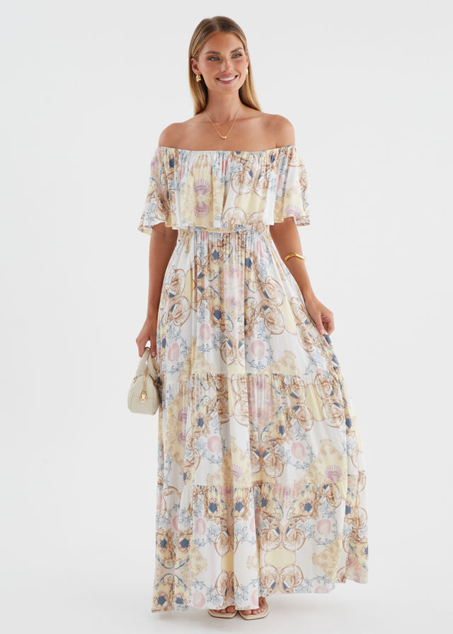 Verah Off Shoulder Maxi Dress - Versailles