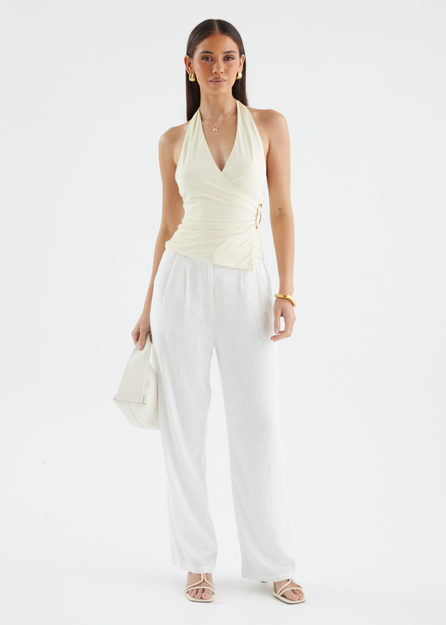 Husky Halter Top - Banana