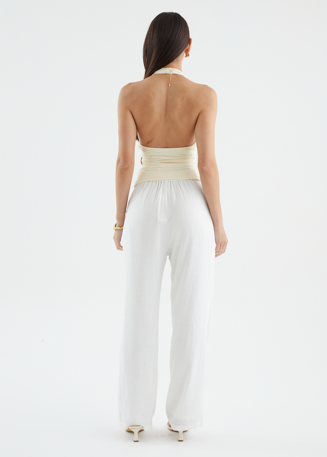 Husky Halter Top - Banana