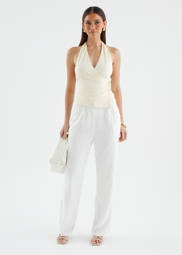 Husky Halter Top - Banana