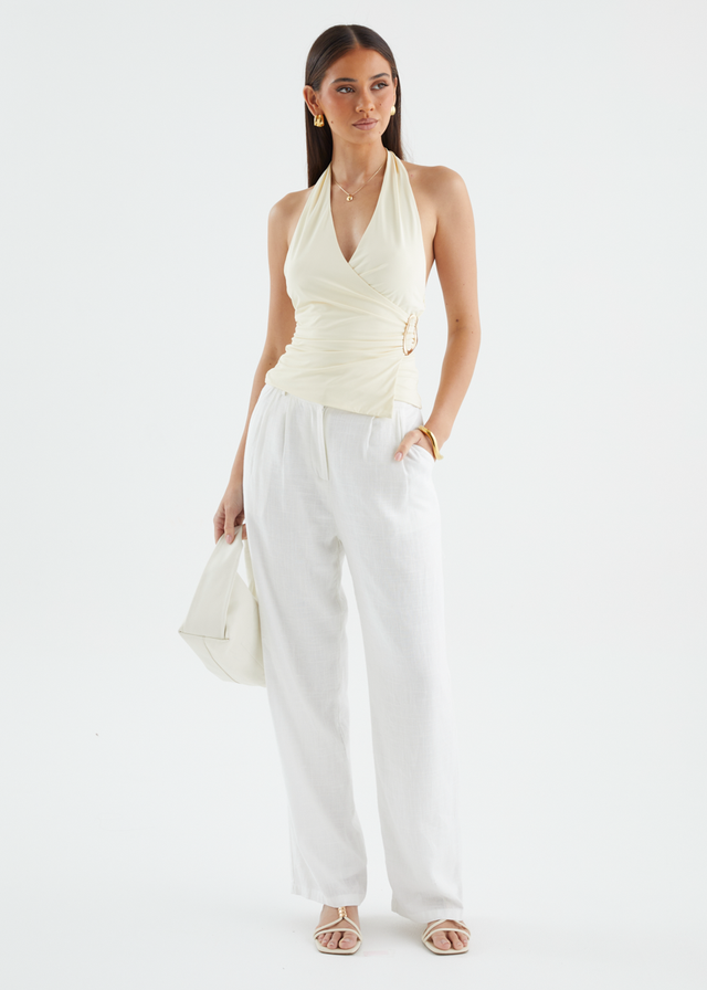 Husky Halter Top - Banana