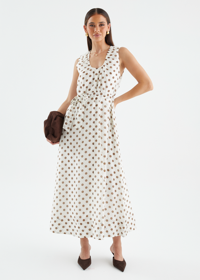 Poppi Maxi Dress - Vanilla Polka