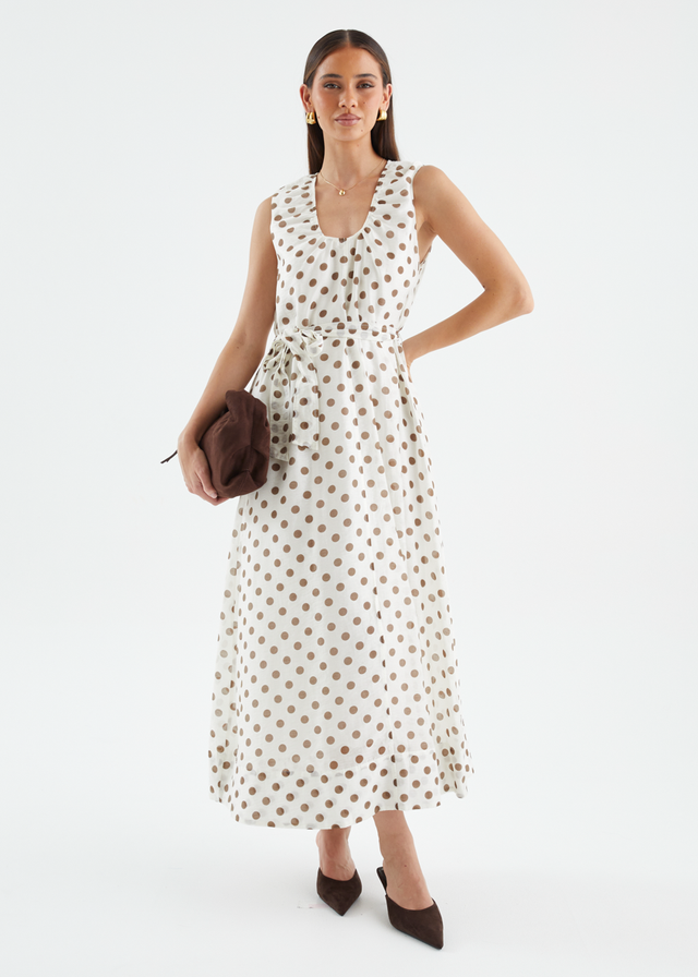 Poppi Maxi Dress - Vanilla Polka