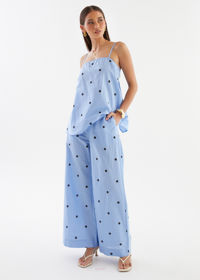 Bryant Pants - Blue Polka