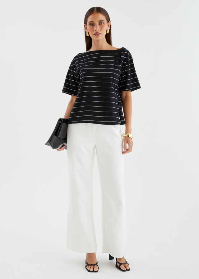 Milos Top - Black Stripe
