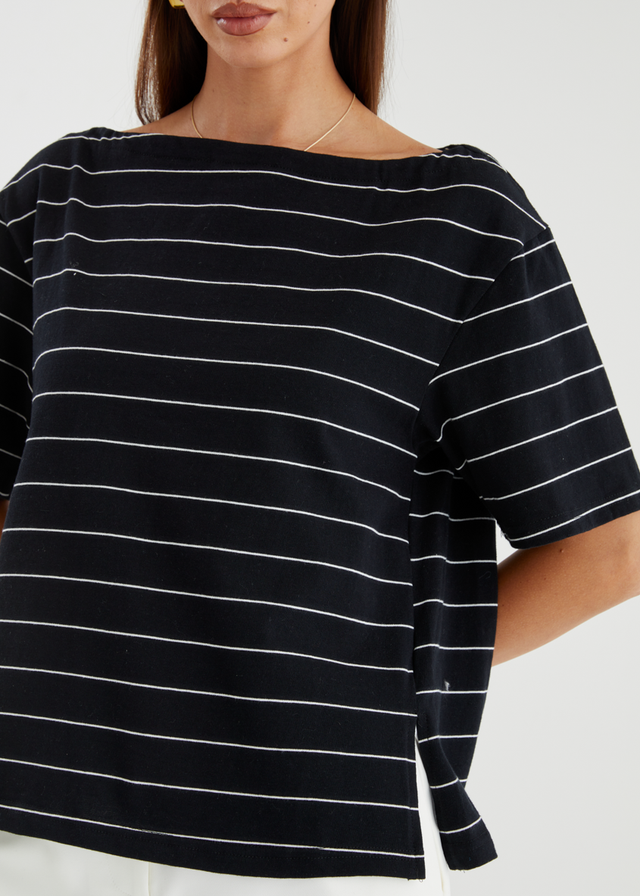Milos Top - Black Stripe