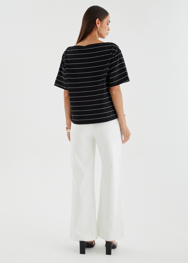 Milos Top - Black Stripe