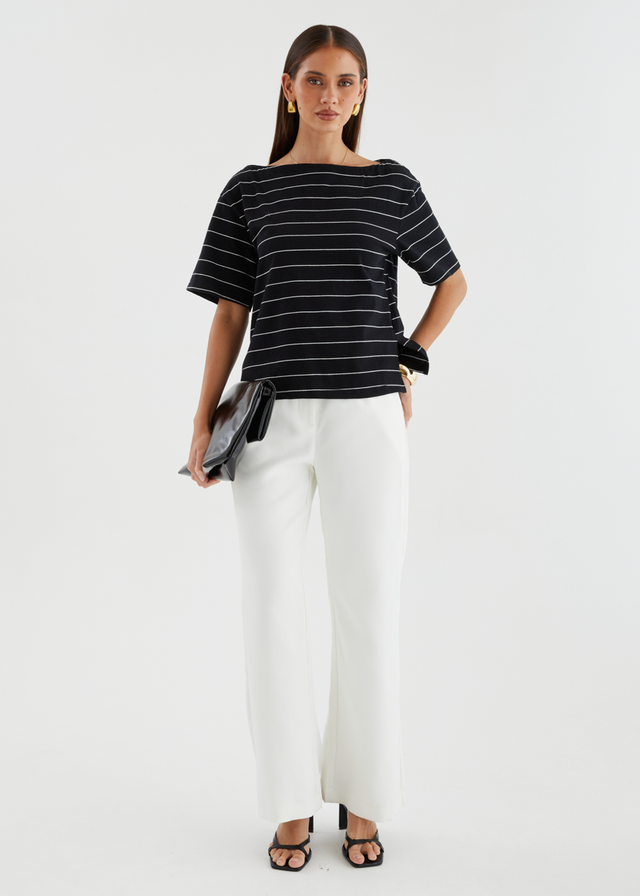 Milos Top - Black Stripe