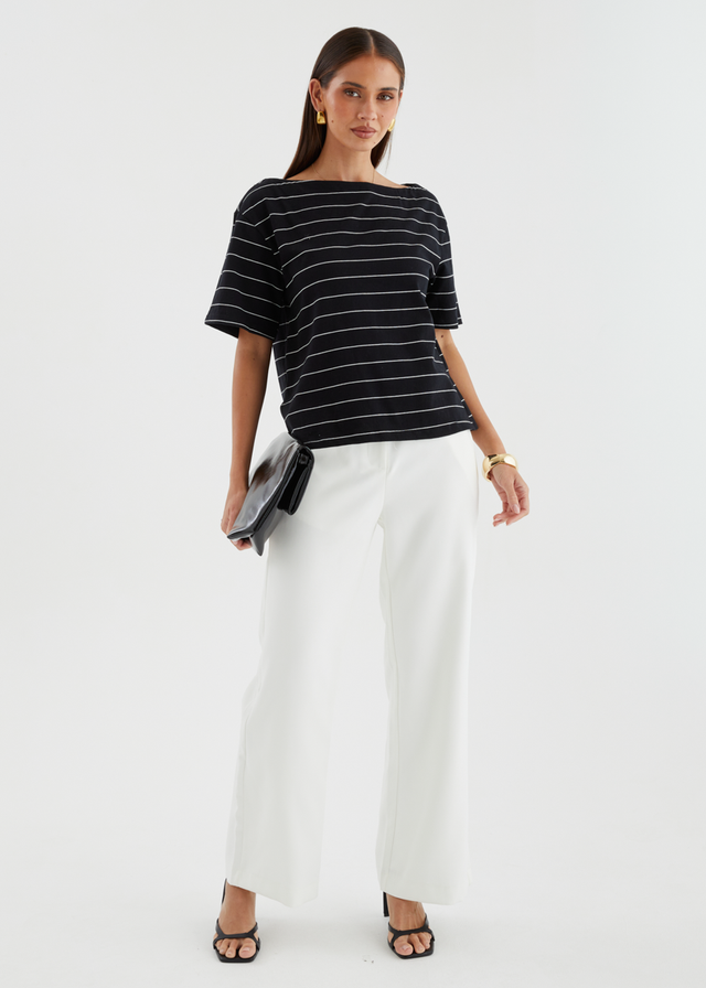 Milos Top - Black Stripe