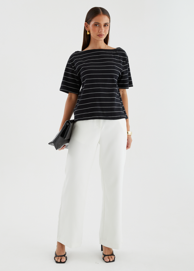 Milos Top - Black Stripe