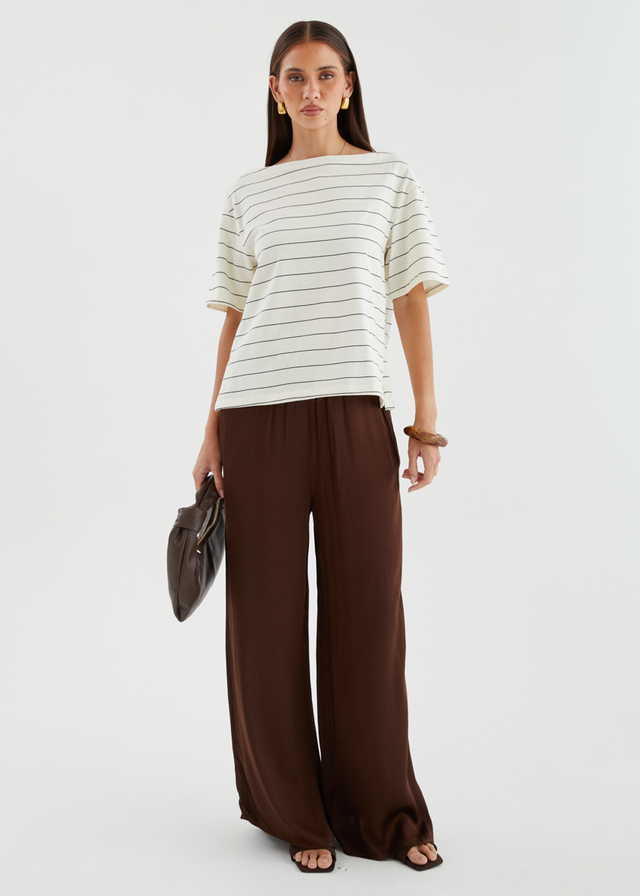 Milos Top - Cream Stripe