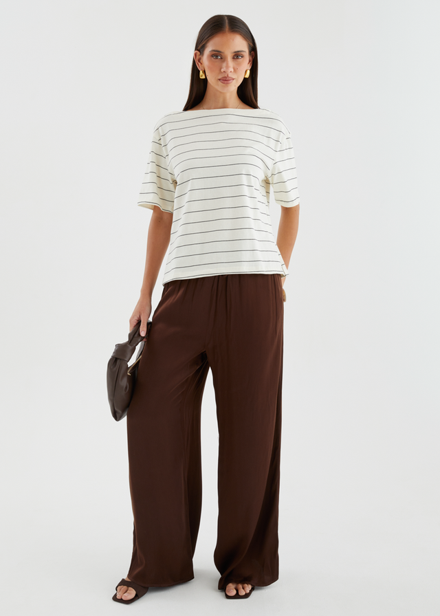 Milos Top - Cream Stripe