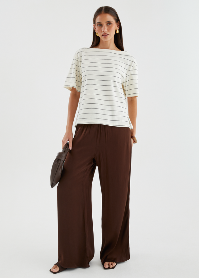 Milos Top - Cream Stripe