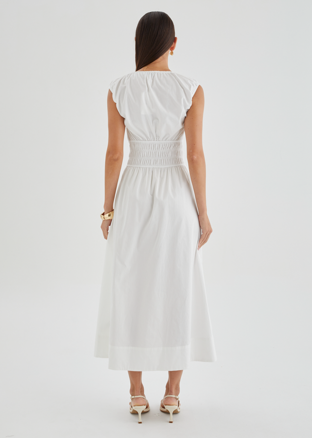 Kamilie Midi Dress - White