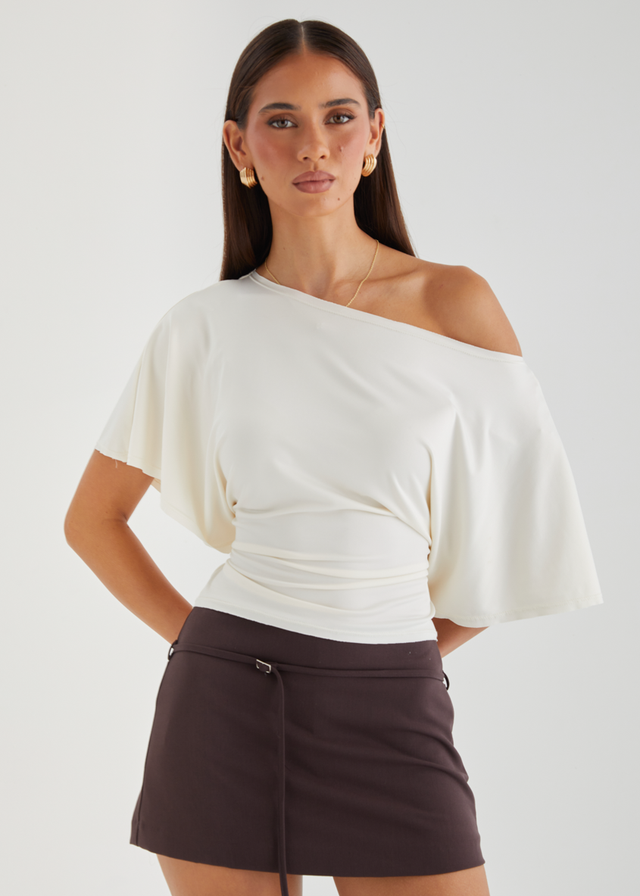 Teegan Tie Top - Ivory