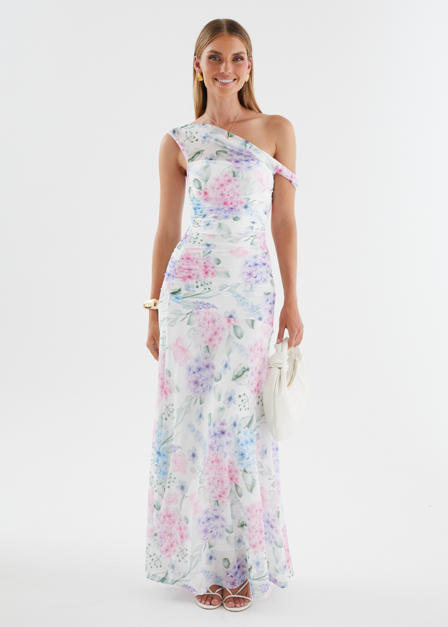 Cecilia Drop Shoulder Maxi Dress - Pastel Blossom