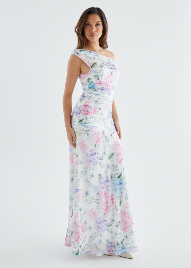 Cecilia Drop Shoulder Maxi Dress - Pastel Blossom