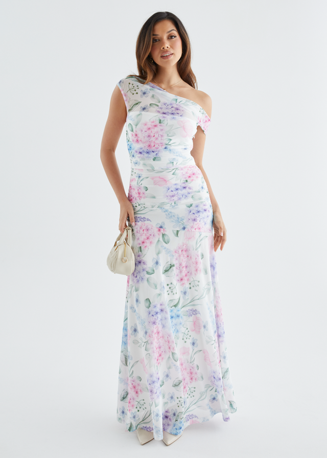Cecilia Drop Shoulder Maxi Dress - Pastel Blossom
