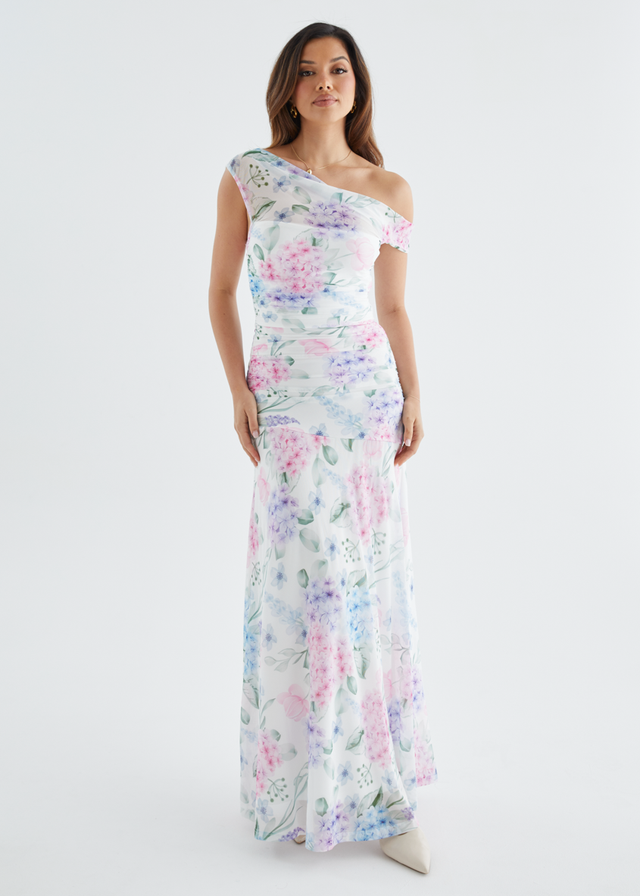 Cecilia Drop Shoulder Maxi Dress - Pastel Blossom