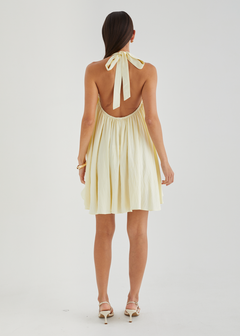 Torena Halter Dress - Butter Torena Halter Dress - Butter