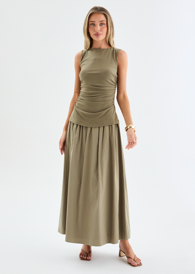 Halima Maxi Dress - Khaki