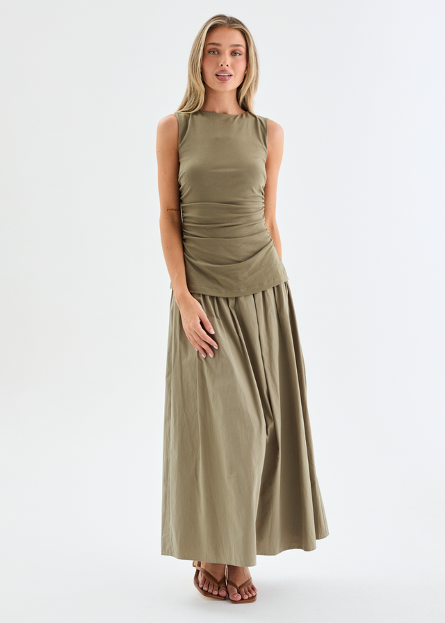 Halima Maxi Dress - Khaki