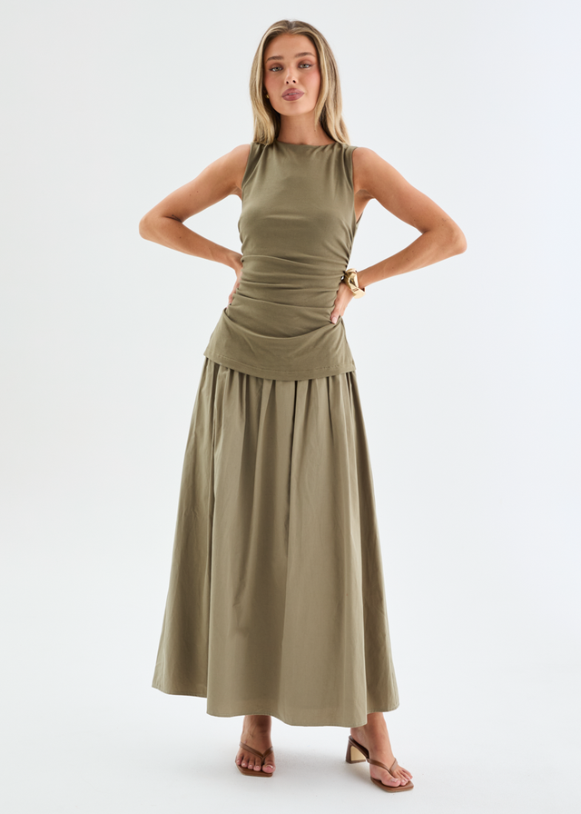 Halima Maxi Dress - Khaki
