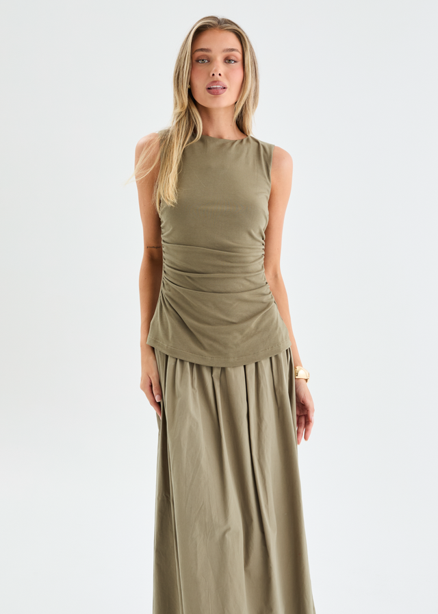 Halima Maxi Dress - Khaki