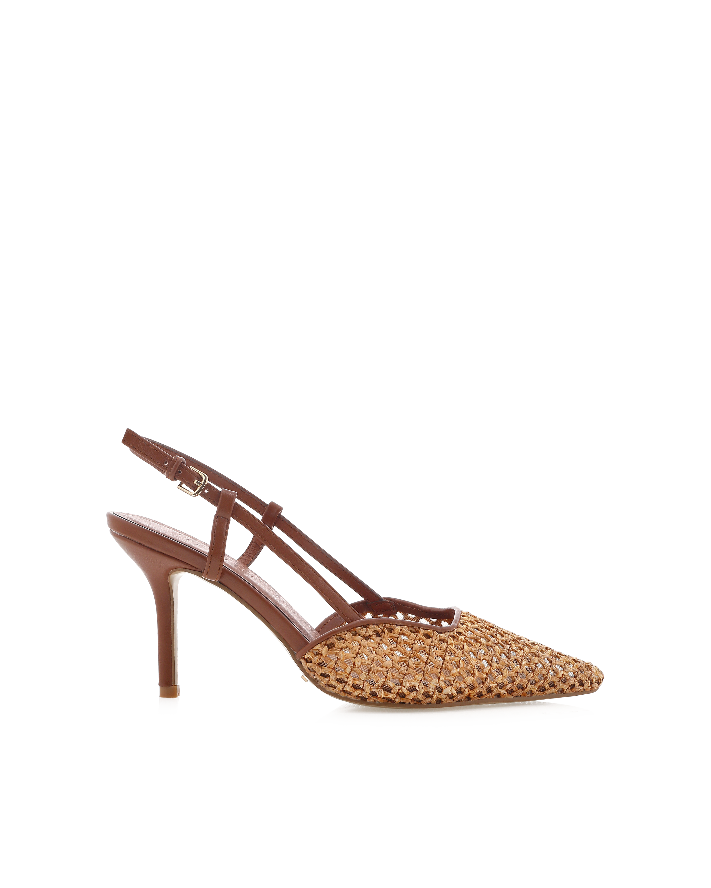 Kameron Heels - Tan - Natural Raffia