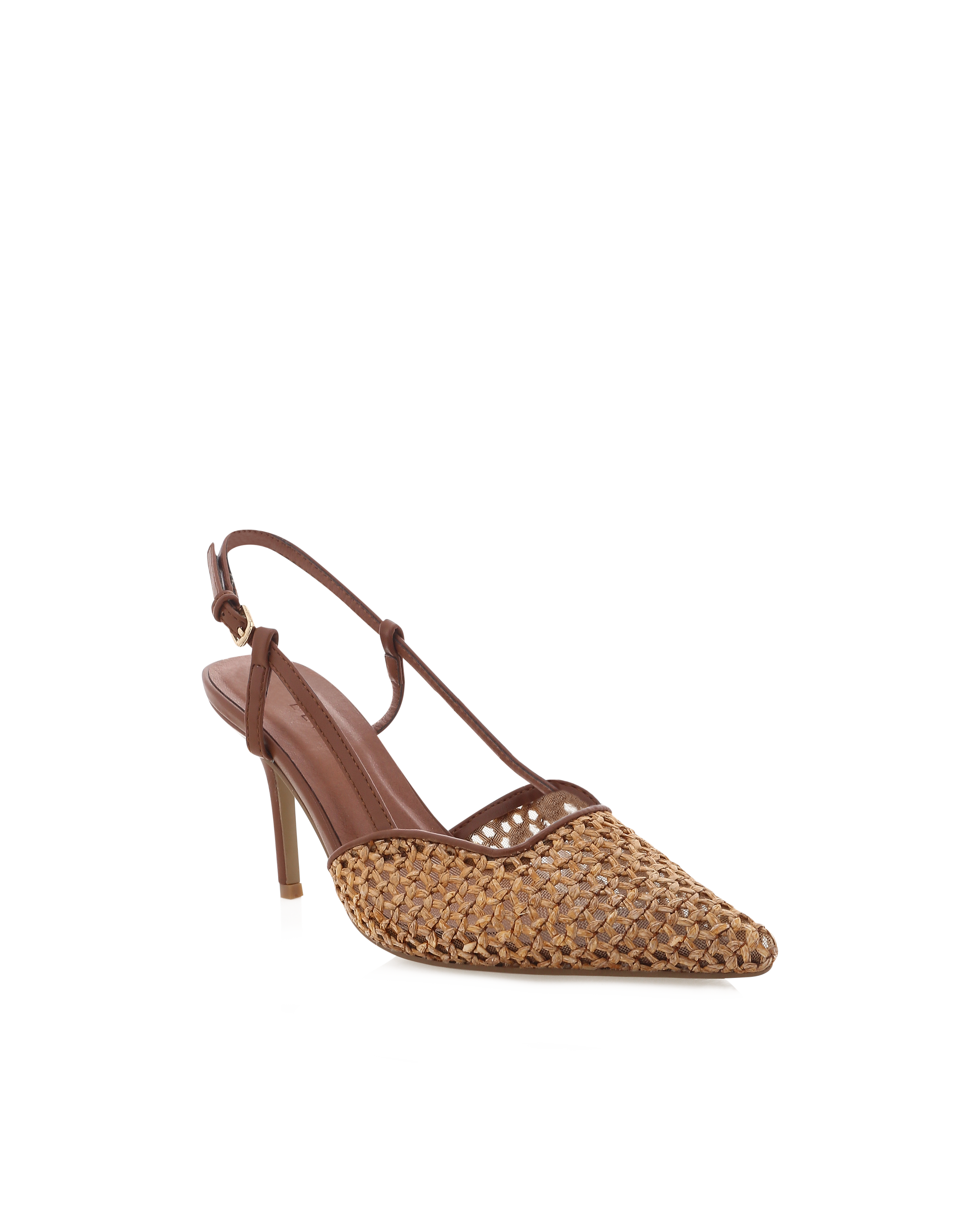 Kameron Heels - Tan - Natural Raffia