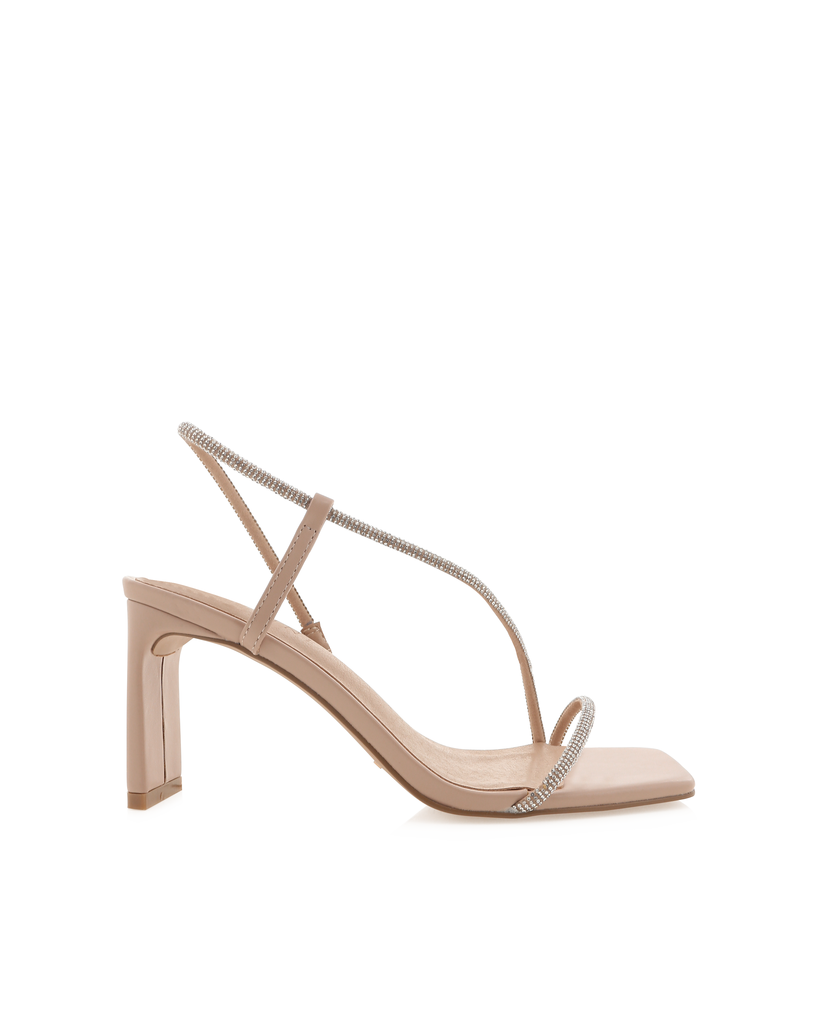 Kaye Heels - Nude Diamante