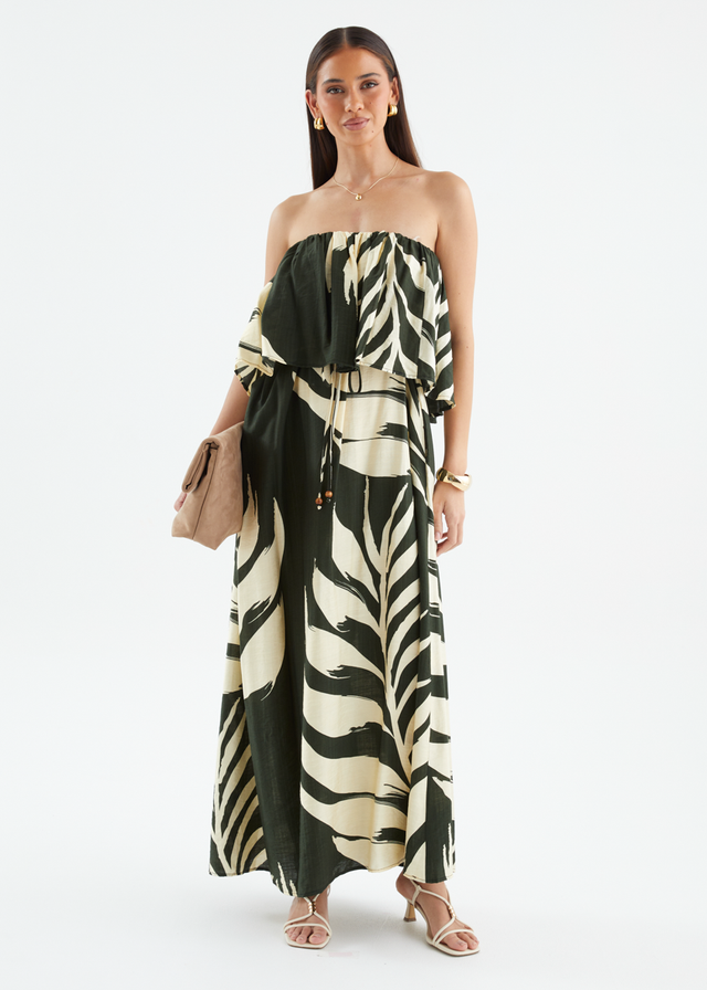 Karsyn One Shoulder Maxi Dress - Fern