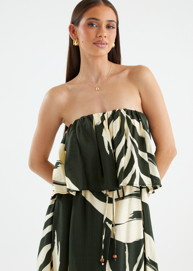 Karsyn One Shoulder Maxi Dress - Fern