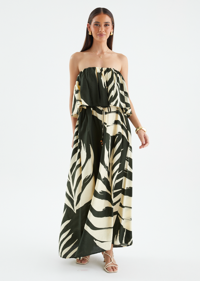 Karsyn One Shoulder Maxi Dress - Fern