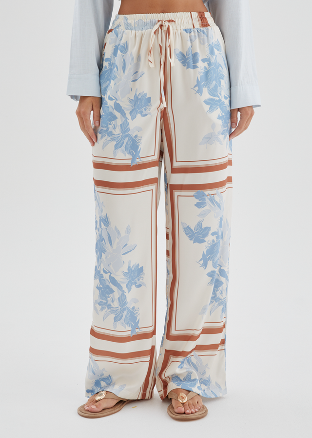 Kaycie Pants - Blue Flowers