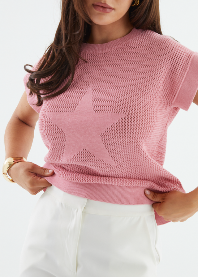 Staria Knit Top - Pink