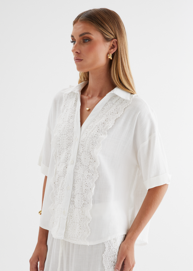 Airlie Shirt - White Lace