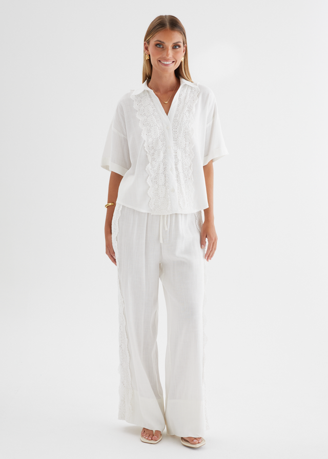 Airlie Shirt - White Lace