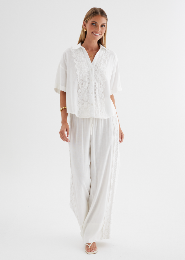 Airlie Shirt - White Lace