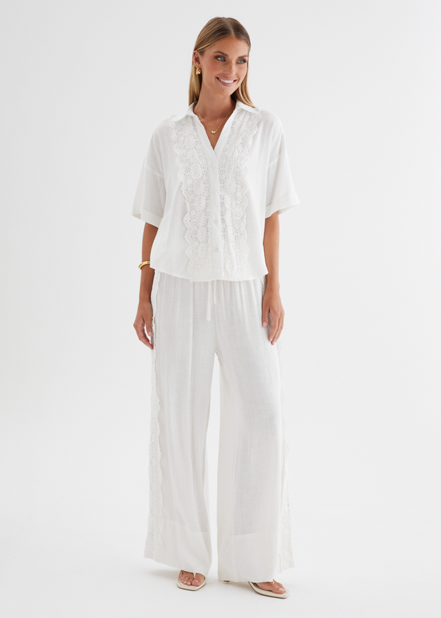 Airlie Pants - White Lace