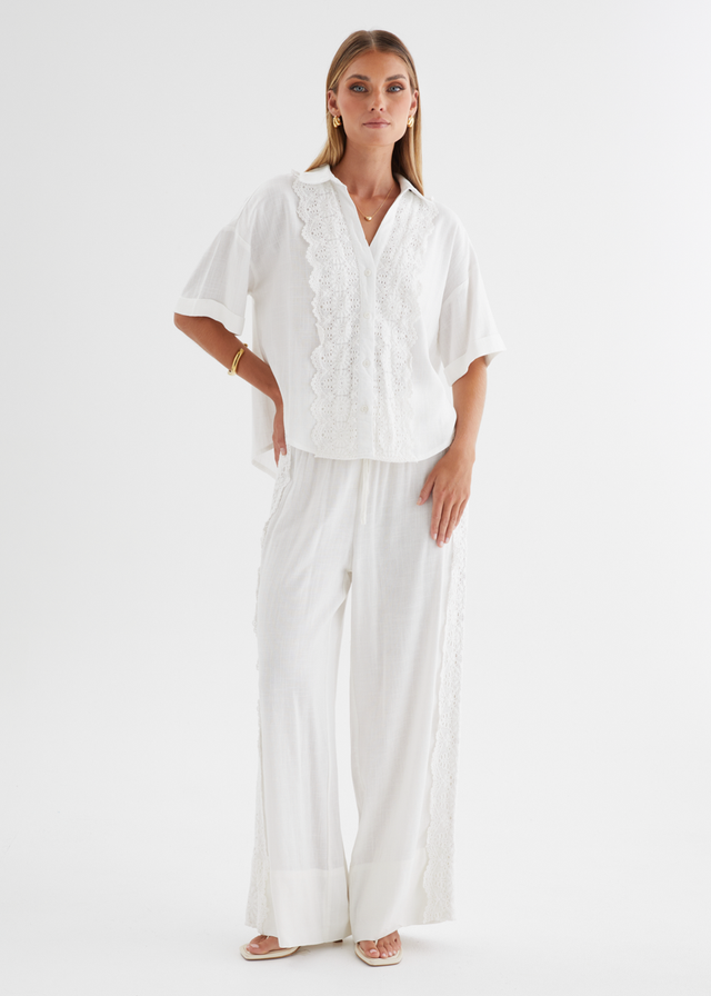 Airlie Pants - White Lace