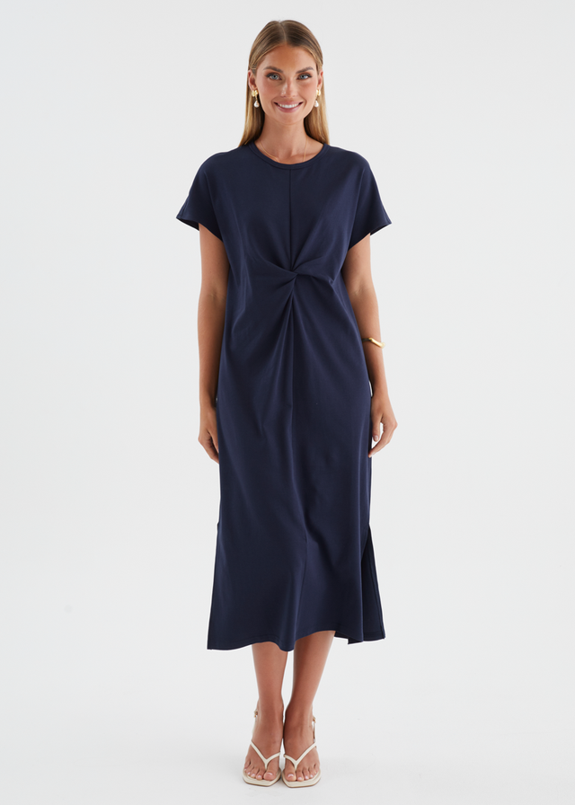 Nakieta Midi Dress - Navy