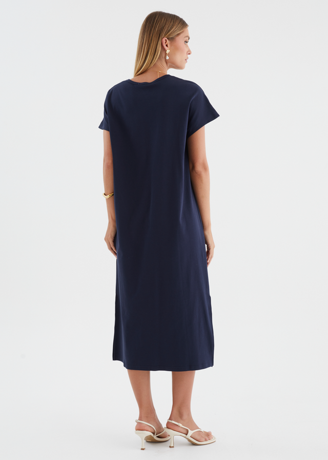 Nakieta Midi Dress - Navy