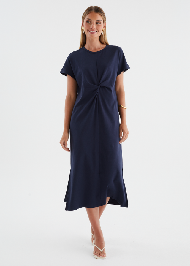 Nakieta Midi Dress - Navy