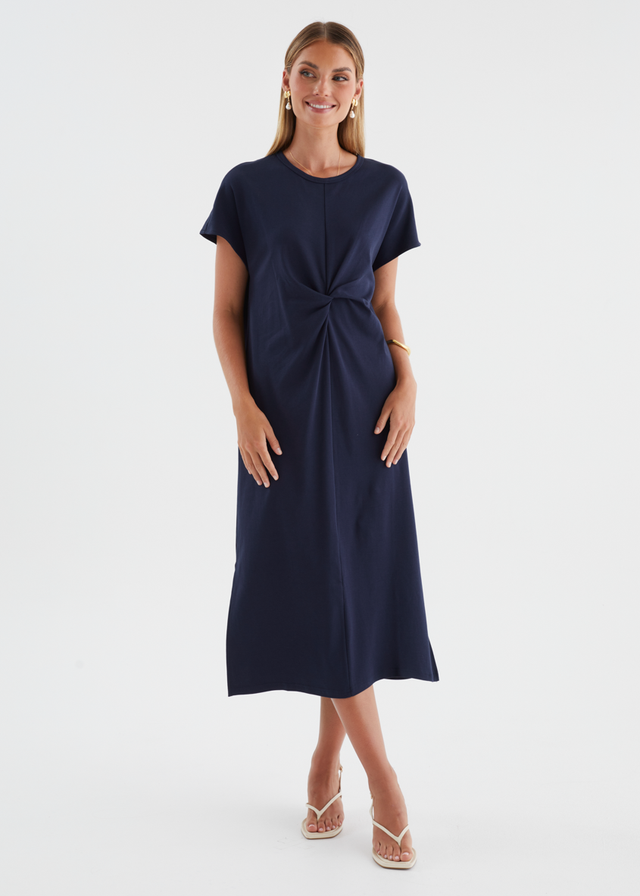 Nakieta Midi Dress - Navy