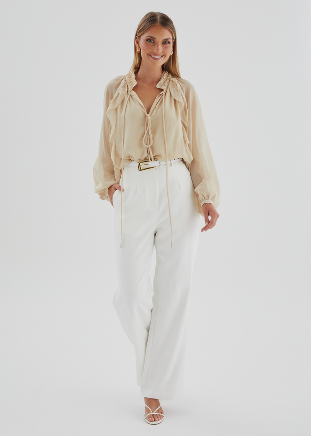 Kennedie Blouse - Flax